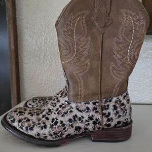 Roper Kids Boots with Tan and Black Label